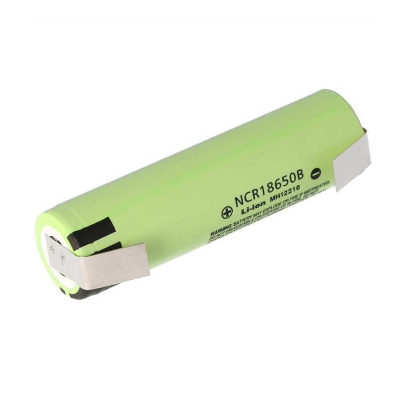 Batteri til Panasonic Oppladbart 18650 NCR18650 med loddeflik 3.7V 3400mAh