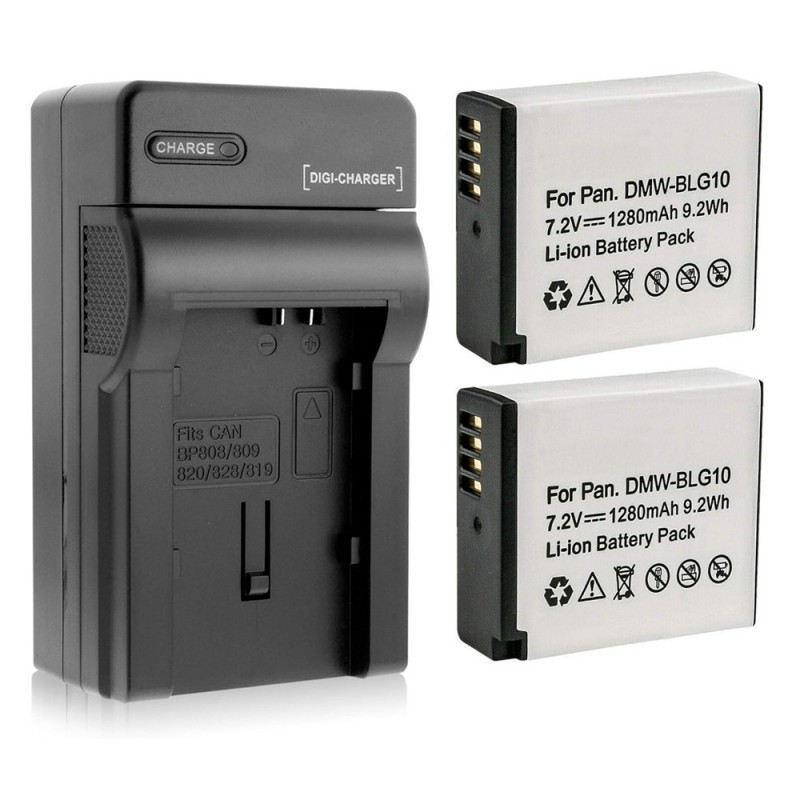 Batteri til Panasonic DMW-BLG10 (7.2V, 1280mAh, 2 Batteri + 1 Lader)
Batteri til Panasonic DMW-BLG10 (7.2V, 1280mAh, 2 Batteri + 1 Lader)
