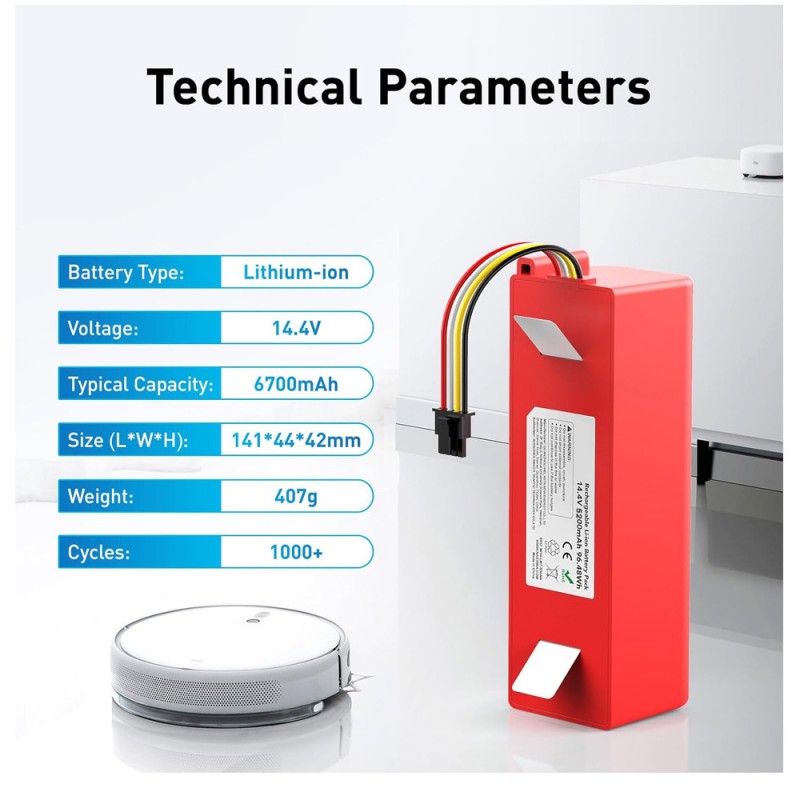                             Batteri til Xiaomi BRR-1P4S-2600S (14.4V, 5200mAh)                            
                                                        
                            