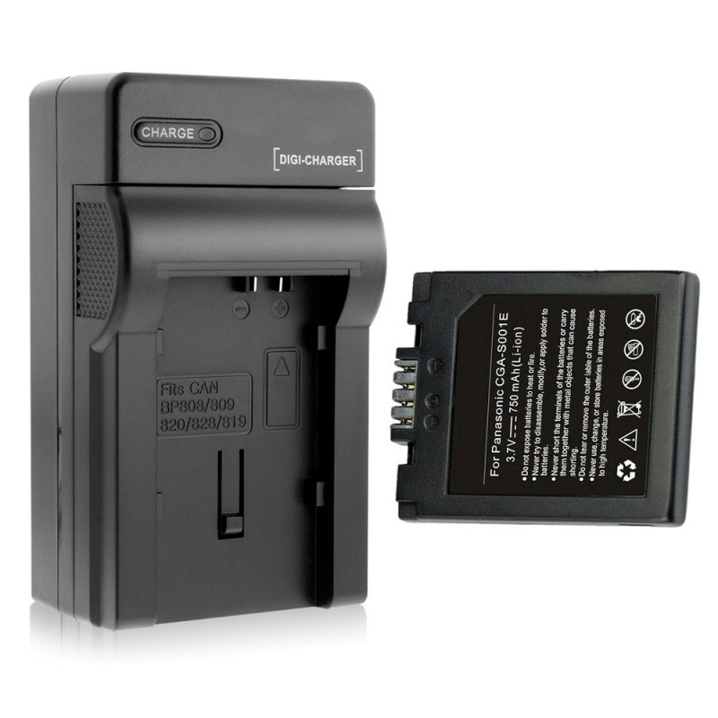                             Batteri til Panasonic CGA-S001 (3.7V, 750mAh, 1 Batteri + 1 Lader)                            
                                                        
                            