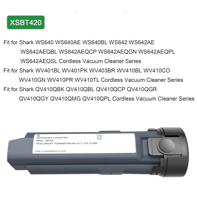                             Batteri til Shark XSBT420UK (14.4V, 1900mAh/27.36Wh)                            
                                                        
                            