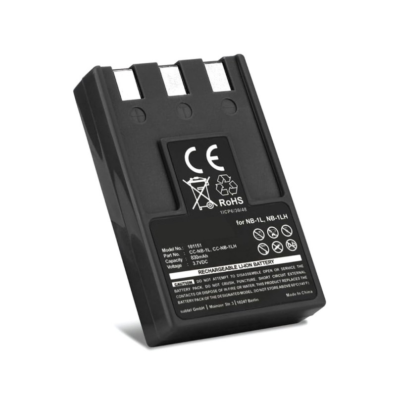                             Batteri til Canon Digital IXUS V2 (3.7V, 830mAh) 1 Batteri + 1 Lader                             
                                                        
                            
