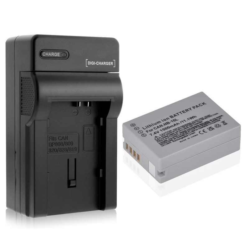                             Batteri til Canon NB-10L (7.4V, 1300mAh, 1 Batteri + 1 Lader)                            
                                                        
                            