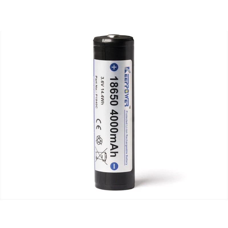 Batteri til Keeppower Oppladbart 18650 3.6V 4000mAh