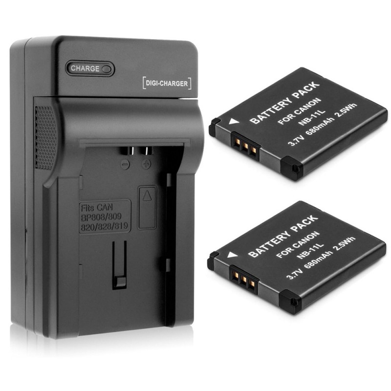 Batteri til Canon NB-11L (3.6V, 600mAh, 2 Batteri + 1 Lader)
Batteri til Canon NB-11L (3.6V, 600mAh, 2 Batteri + 1 Lader)