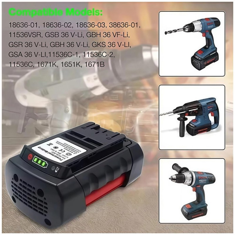                             Batteri til Bosch 1600Z003C (36V, 3000mAh)                            
                                                        
                            