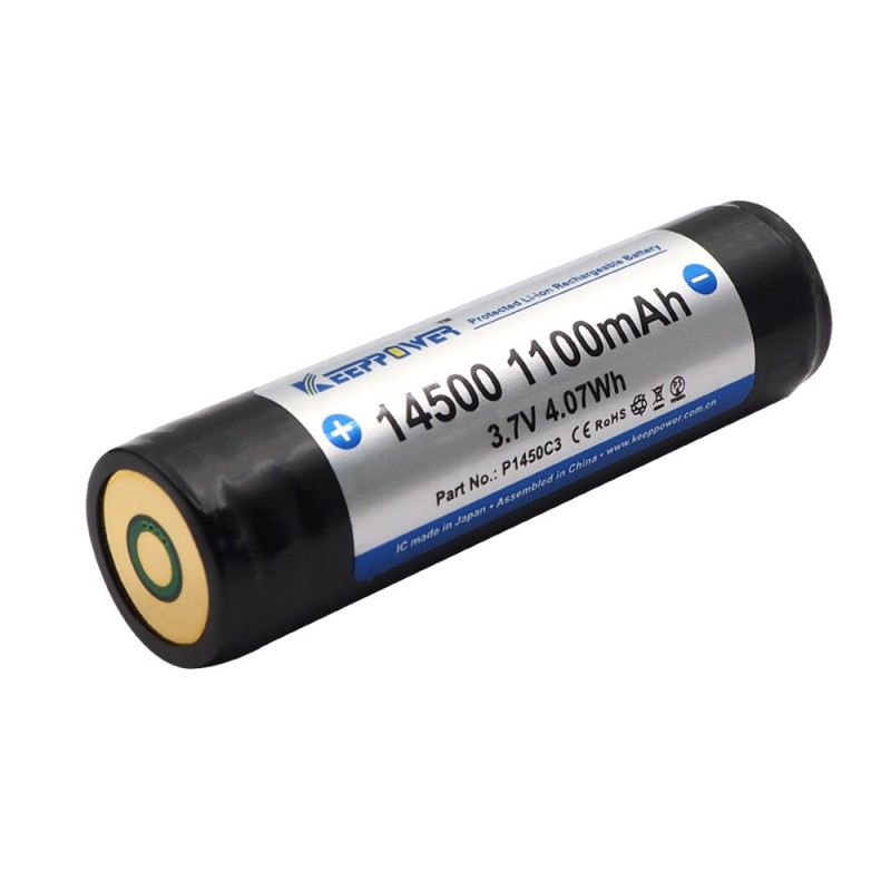 Batteri til Keeppower 14500 3.7V 1100mAh