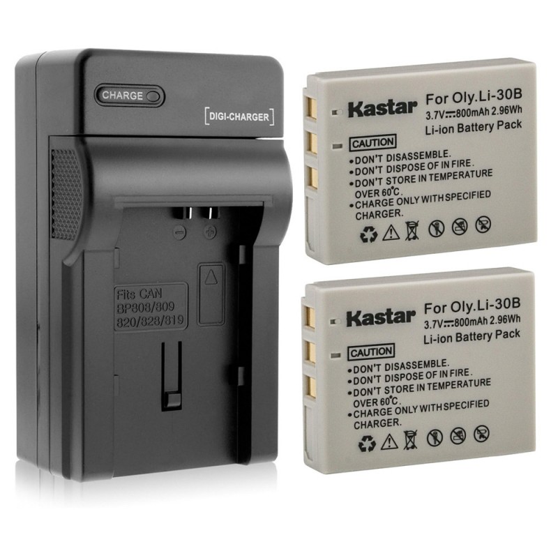 Batteri til Olympus Li-30B (3.7V, 800mAh, 2 Batteri + 1 Lader)
Batteri til Olympus Li-30B (3.7V, 800mAh, 2 Batteri + 1 Lader)