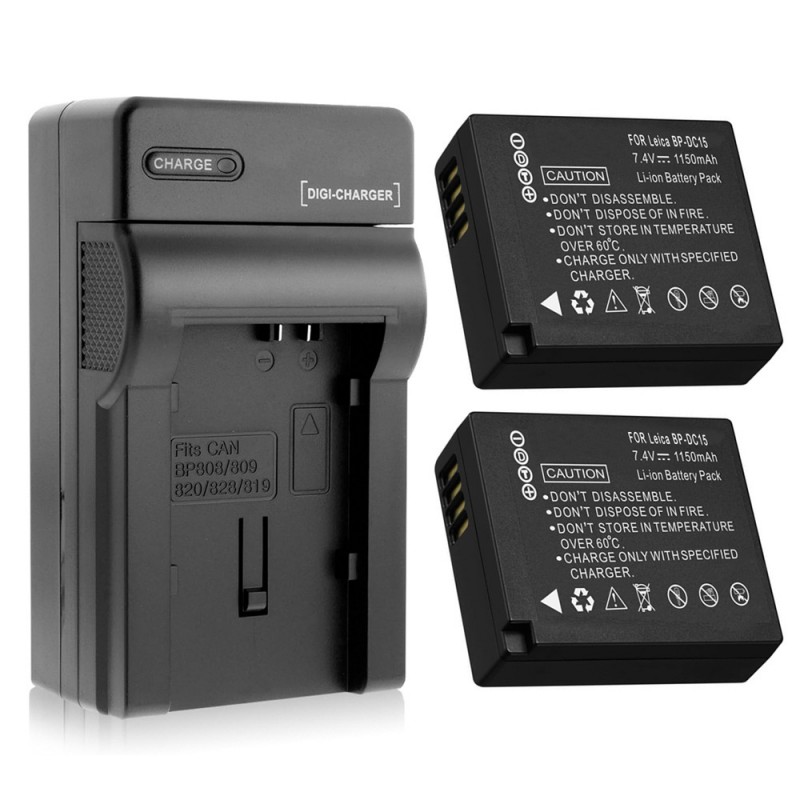                             Batteri til Leica BP-DC15 (7.4V, 1150mAh) 2 Batteri + 1 Lader                             
                                                        
                            
