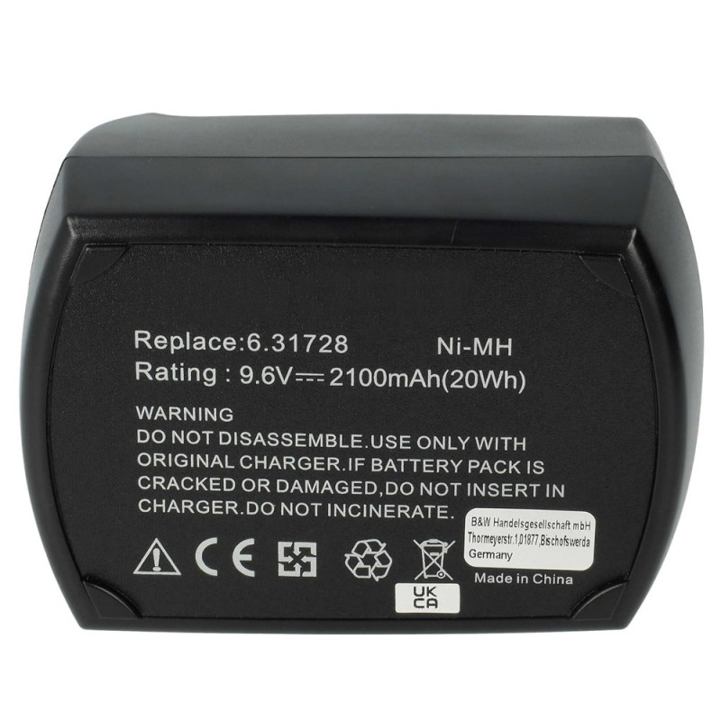                             Batteri til Metabo BSZ9.6IM Plus (9.6V, 2100mAh)                            
                                                        
                            