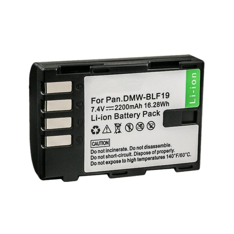                             Batteri til Panasonic DMW-BLF19 (7.2V, 2200mAh) 2 Batteri + 1 Lader                             
                                                        
                            