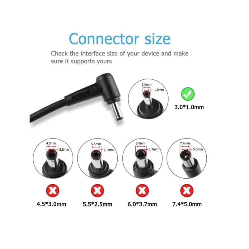 
                            Lader til Asus 60W 19.5V 3.08A 3.0*1.0mm (19.5V, 3.08A, 60W, 3.0*1.0mm)                            
                            