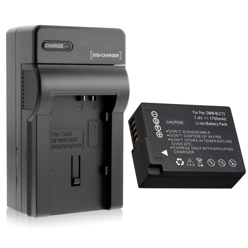 Batteri til Panasonic DMW-BLC12 (7.2V, 1700mAh, 1 Batteri + 1 Lader)
Batteri til Panasonic DMW-BLC12 (7.2V, 1700mAh, 1 Batteri + 1 Lader)