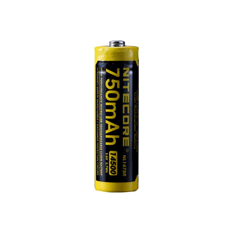 Batteri til Nitecore 14500 NL1475R 3.6V 750mAh