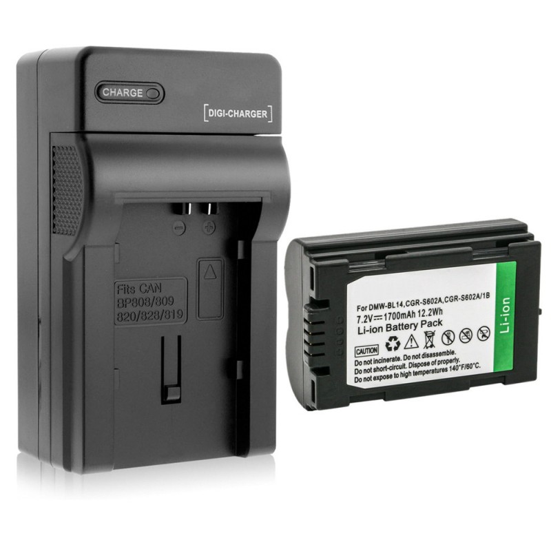                             Batteri til Panasonic DMW-BL14 (7.2V, 1700mAh) 1 Batteri + 1 Lader                             
                                                        
                            