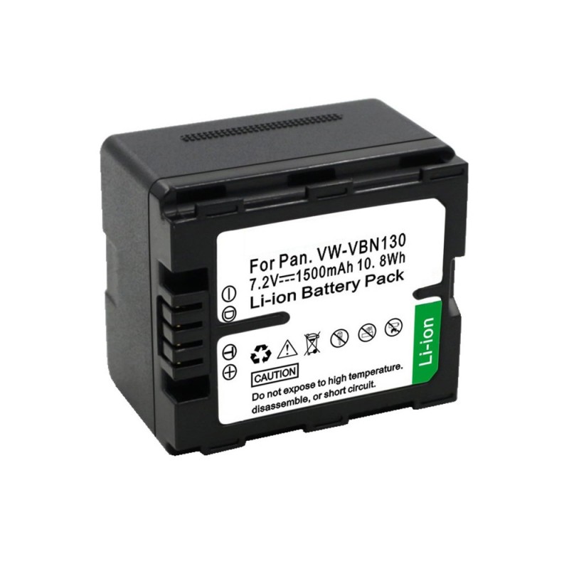                             Batteri til Panasonic VW-VBN130 (7.4V, 1500mAh) 2 Batteri + 1 Lader                             
                                                        
                            