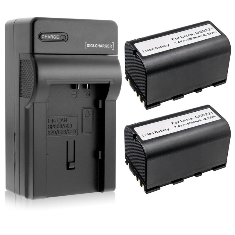                             Batteri til Leica GEB211 (7.4V, 5800mAh, 2 Batteri + 1 Lader)                            
                                                        
                            
