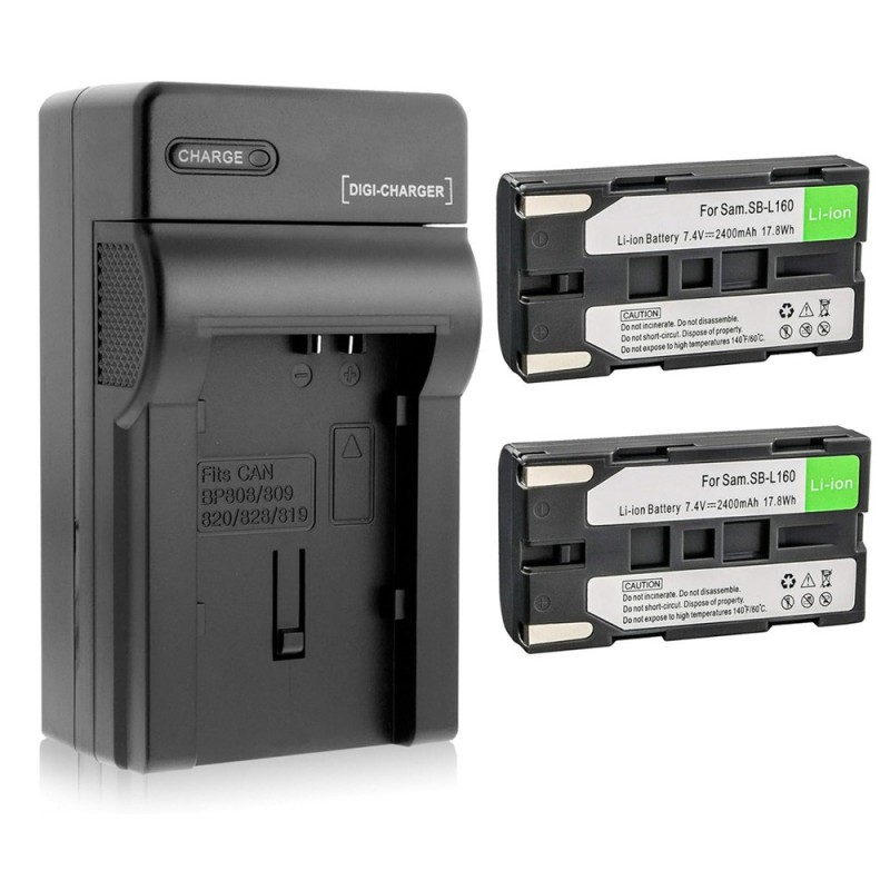                             Batteri til Samsung SC-W70 (7.4V, 2400mAh) 2 Batteri + 1 Lader                             
                                                        
                            