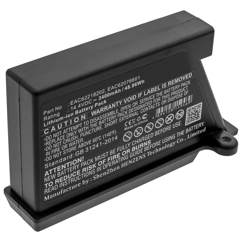                             Batteri til LG EAC62218202 14.4V 3000mAh (14.4V, 3400mAh)                            
                                                        
                            
