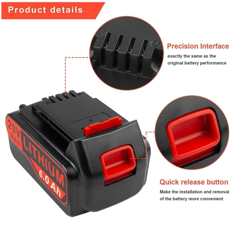                             Batteri til Black & Decker PCC640 (20V, 6000mAh)                            
                                                        
                            