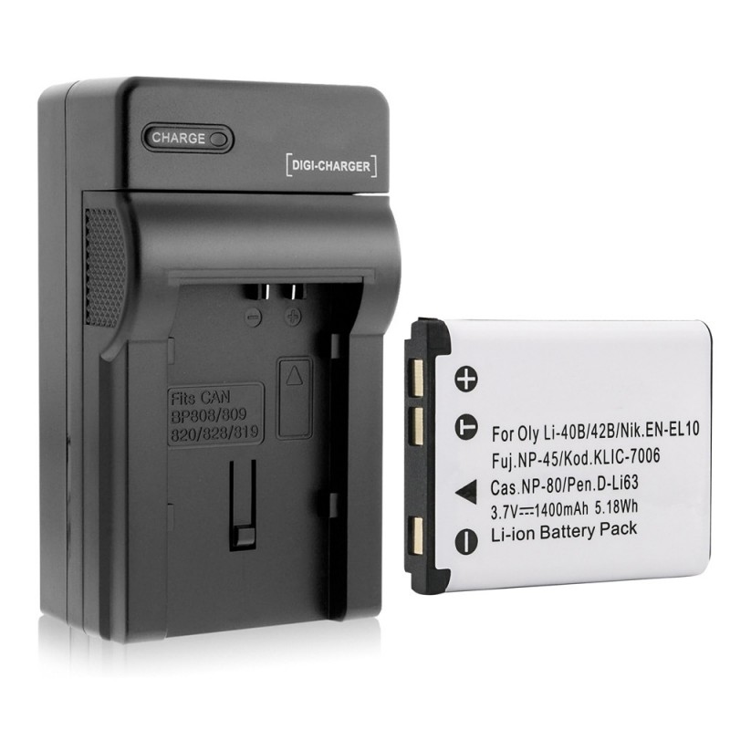 Batteri til Olympus u770SW (3.7V, 1400mAh, 1 Batteri + 1 Lader)
Batteri til Olympus u770SW (3.7V, 1400mAh, 1 Batteri + 1 Lader)