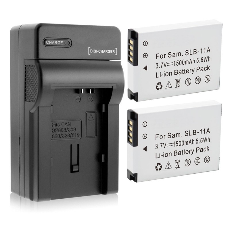                             Batteri til Samsung SLB-11EP (3.7V, 1500mAh) 2 Batteri + 1 Lader                             
                                                        
                            