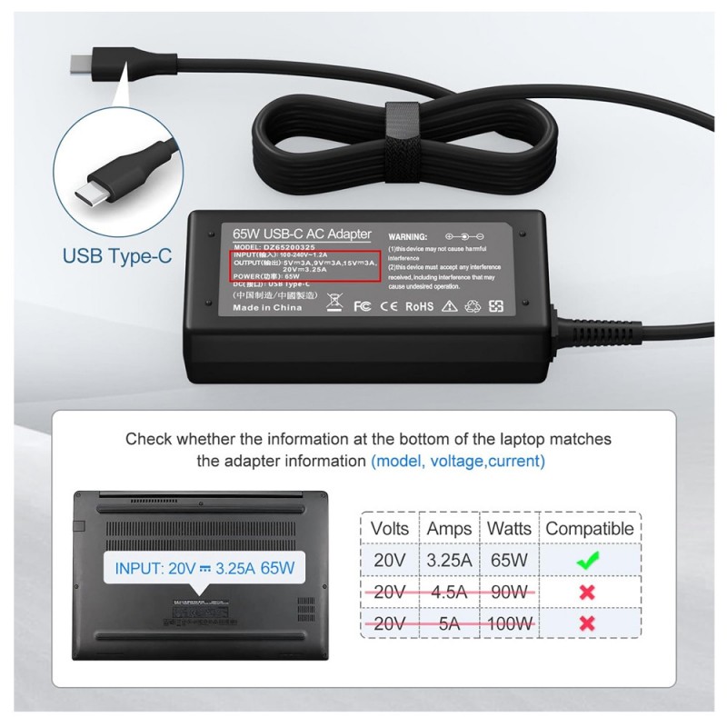 Lader til Acer Swift 7 SF713-51(20V, 3.25A, 65W, Type C)                            
                             
                            Lader til Acer Swift 7 SF713-51(20V, 3.25A, 65W, Type C)