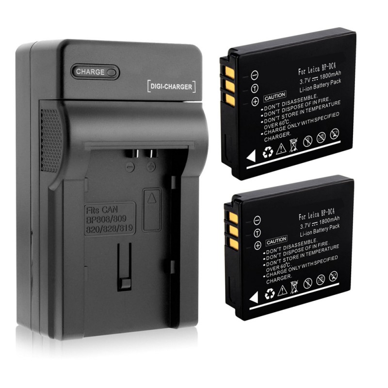                             Batteri til Leica BP-DC4 (3.7V, 1800mAh) 2 Batteri + 1 Lader                             
                                                        
                            