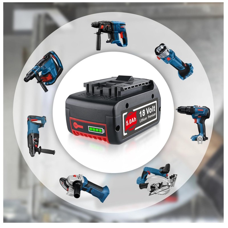                             Batteri til Bosch BAT609 18V 6000mAh (18V, 6000mAh) 2 Batteri                             
                                                        
                            