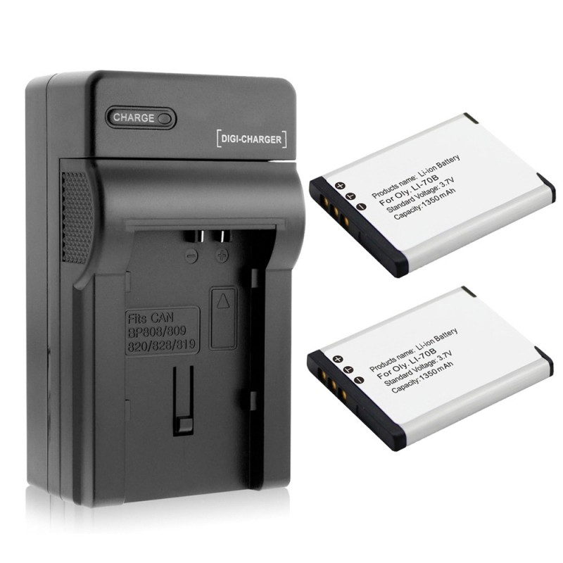 Batteri til Olympus Li-70B (3.7V, 1350mAh, 2 Batteri + 1 Lader)
Batteri til Olympus Li-70B (3.7V, 1350mAh, 2 Batteri + 1 Lader)