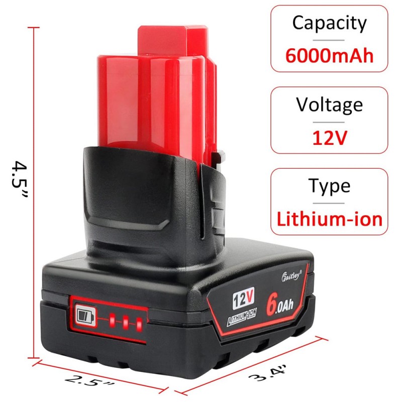                             Batteri til Milwaukee C12 PXP-I06202C (12V, 4000mAh)                            
                                                        
                            
