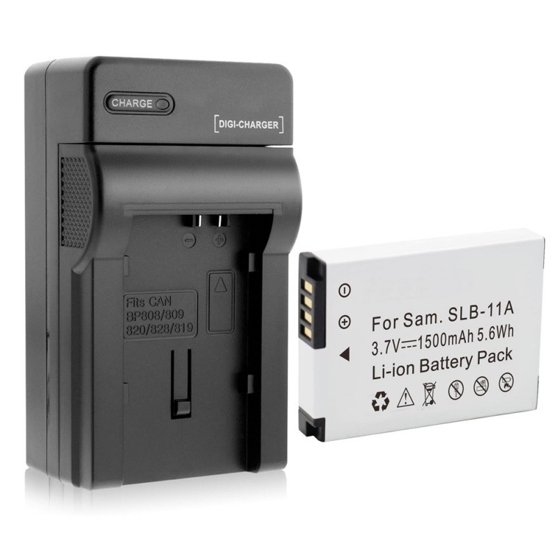                             Batteri til Samsung SLB-11EP (3.7V, 1500mAh) 1 Batteri + 1 Lader                             
                                                        
                            