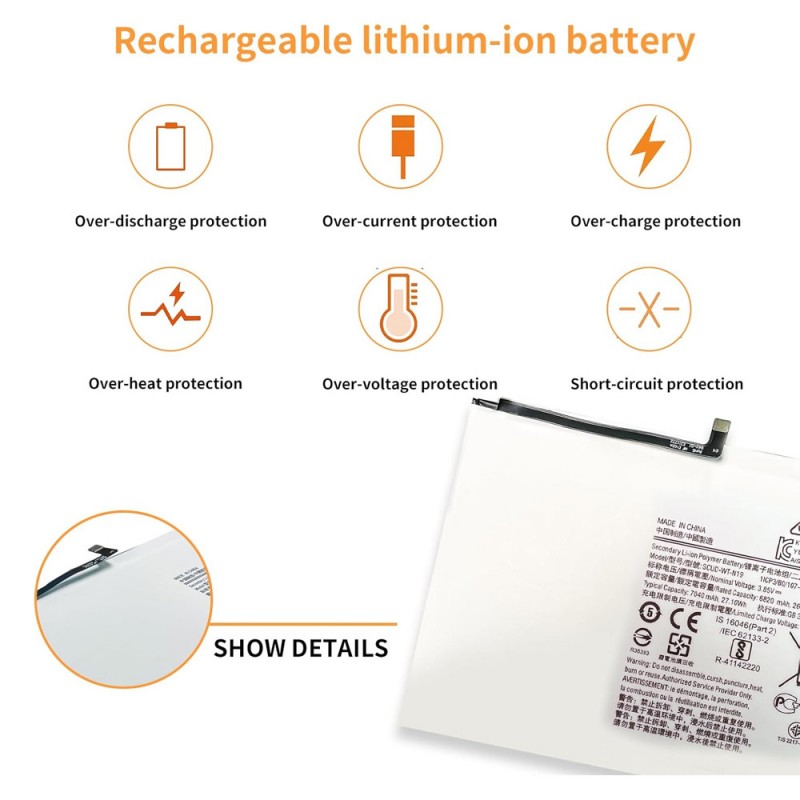                             Batteri til Samsung SCUD-WT-N19 (3.85V, 26.25Wh/6820mAh)                            
                                                        
                            