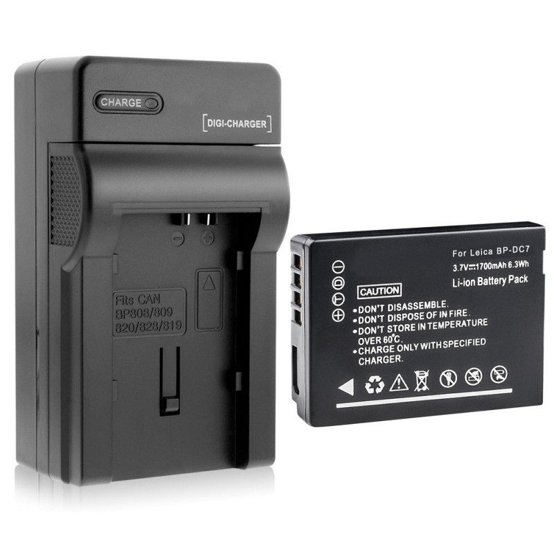                             Batteri til Leica BP-DC7 (3.7V, 1700mAh) 1 Batteri + 1 Lader                             
                                                        
                            