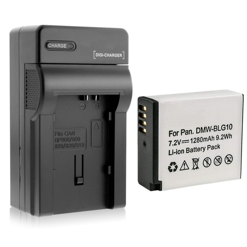 Batteri til Panasonic DMW-BLG10 (7.2V, 1280mAh, 1 Batteri + 1 Lader)
Batteri til Panasonic DMW-BLG10 (7.2V, 1280mAh, 1 Batteri + 1 Lader)