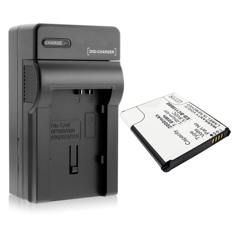                             Batteri til Samsung BC115BBE (3.8V, 2000mAh) 1 Batteri + 1 Lader                             
                                                        
                            