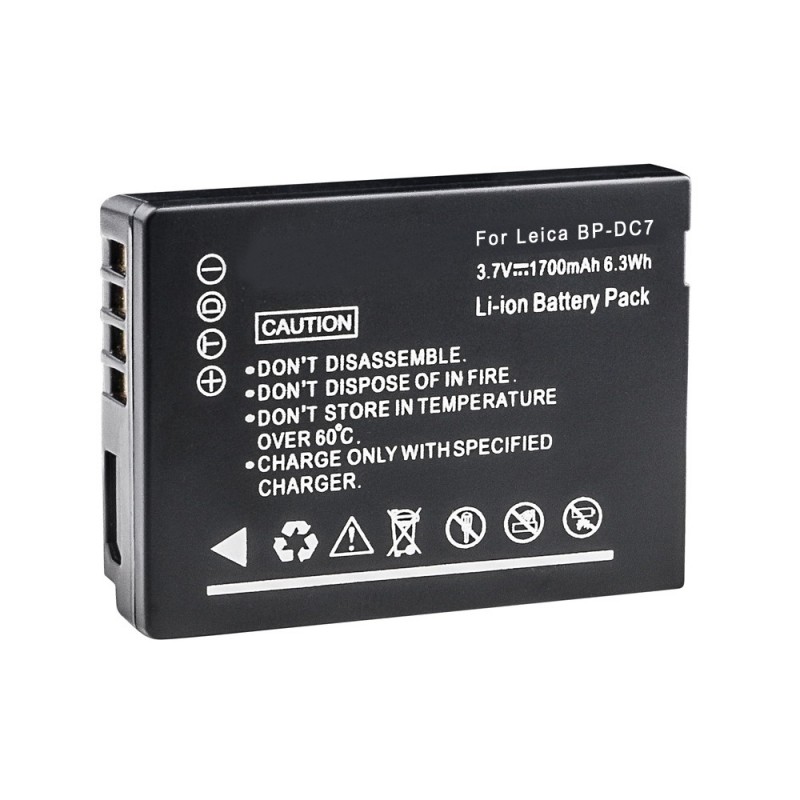                             Batteri til Leica BP-DC7-E (3.7V, 1700mAh) 2 Batteri + 1 Lader                             
                                                        
                            