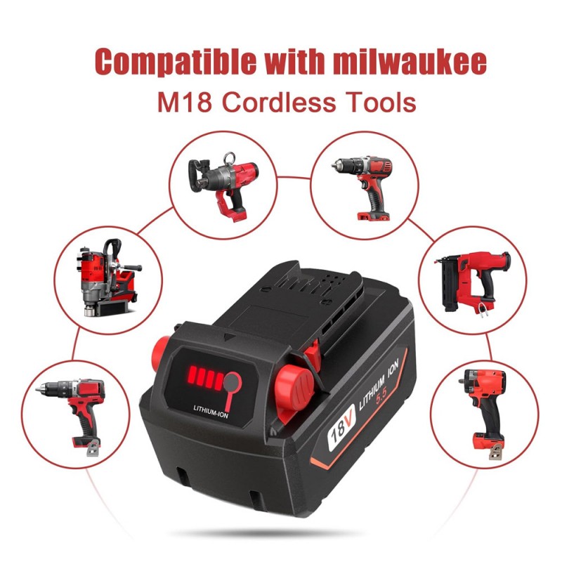                             Batteri til Milwaukee M18 CAG125XPDB-902X (18V, 5500mAh)                            
                                                        
                            