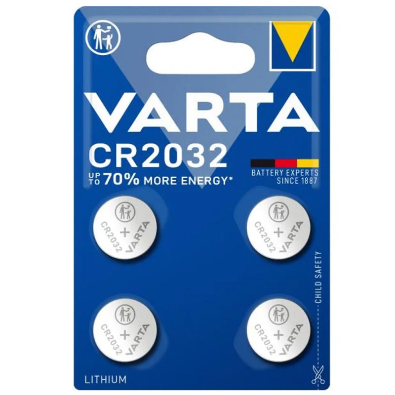 Batteri til VARTA knappcellebatteri CR2032, 4 Pakke