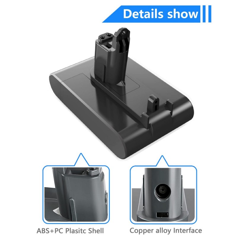                             Batteri til Dyson DC31 22.2V 5800mAh (22.2V, 5800mAh)                            
                                                        
                            