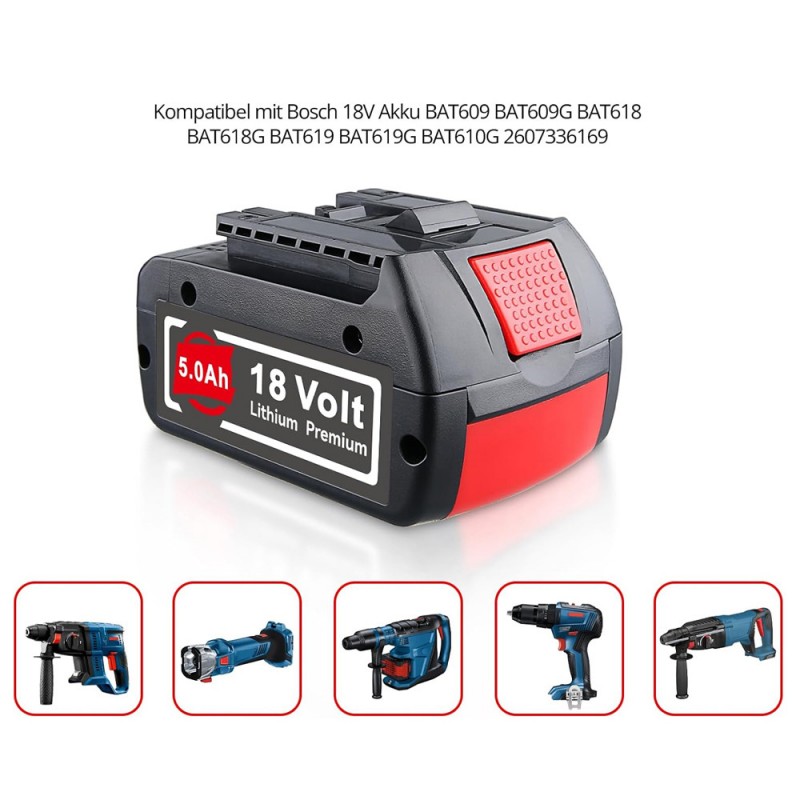                             Batteri til Bosch BAT609 18V 6000mAh (18V, 6000mAh) 2 Batteri                             
                                                        
                            