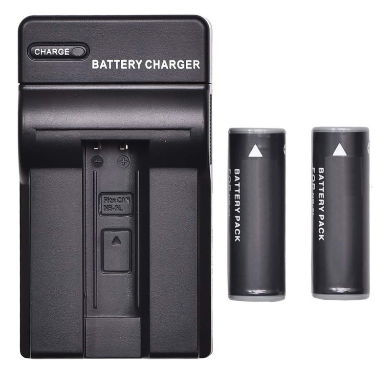                             Batteri til Canon NB-9L (3.7V, 900mAh, 2 Batteri + 1 Lader)                            
                                                        
                            