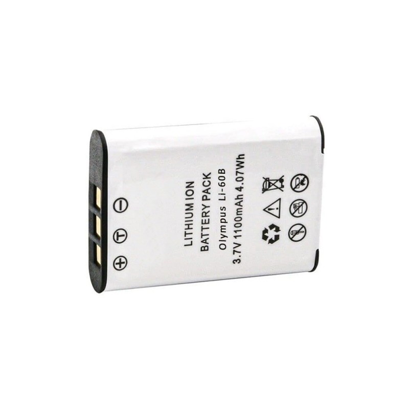                             Batteri til Olympus Li-60C (3.7V, 1100mAh) 2 Batteri + 1 Lader                             
                                                        
                            