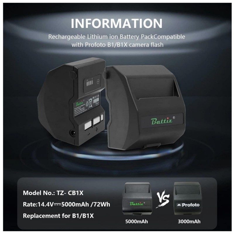                             Batteri til Profoto B1 (14.4V, 5000mAh)                            
                                                        
                            