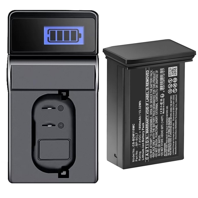                             Batteri til Leica BP-SCL7 (7.4V, 1800mAh) 1 Batteri + 1 Lader                             
                                                        
                            