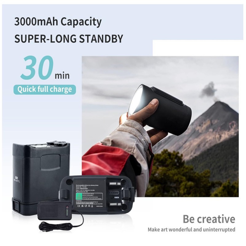                            Batteri til Profoto B2 14.4V 3000mAh (14.4V, 3000mAh)                            
                                                        
                            