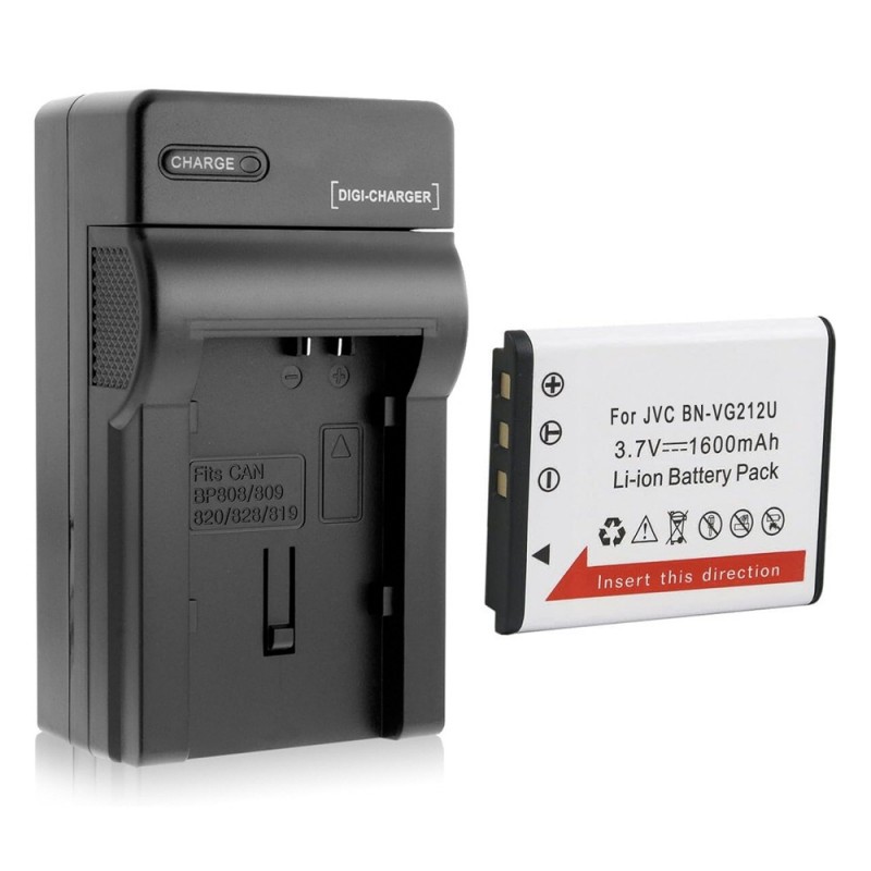                             Batteri til JVC BN-VG212 (3.7V, 1600mAh) 1 Batteri + 1 Lader                             
                                                        
                            