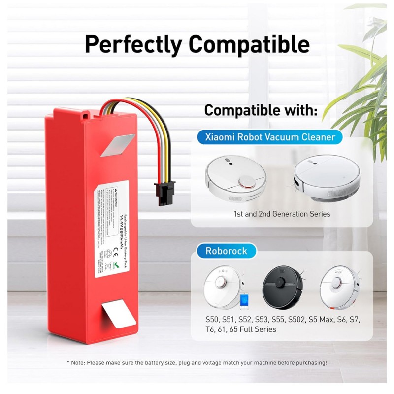                             Batteri til Xiaomi BRR-1P4S-2600S 14.4V 5600mAh (14.4V, 5600mAh)                            
                                                        
                            