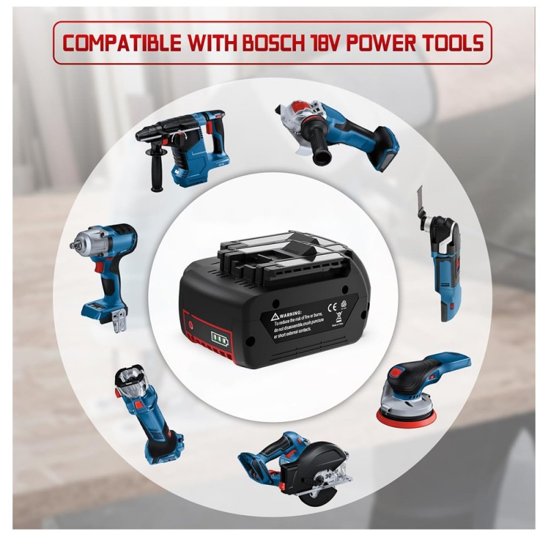                             Batteri til Bosch GSB 18 VE-2-LI (18V, 6000mAh)                            
                                                        
                            
