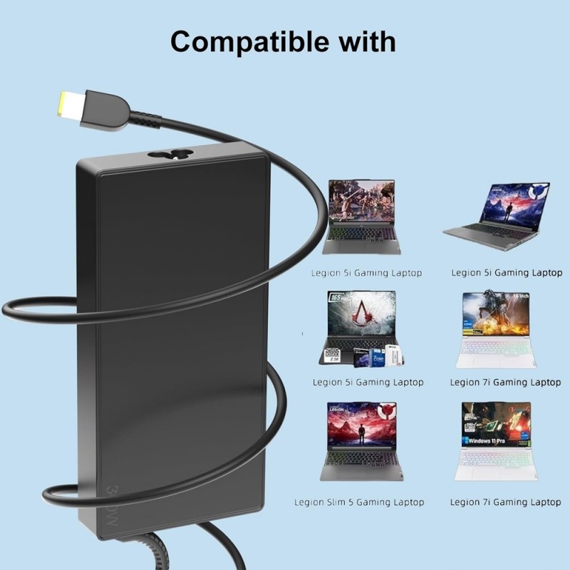 
                            Lader til Lenovo 300W 20V 15A Square Tip (20V, 15A, 300W)                            
                            